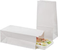 Restaurantware Bag Tek 8lb Paper Bags 100 Disposable Lunch Bags - Large For Lunches Sandwiches And Snacks White Paper Kraft Paper Bags For Shopping Party Favors Or Gifts
