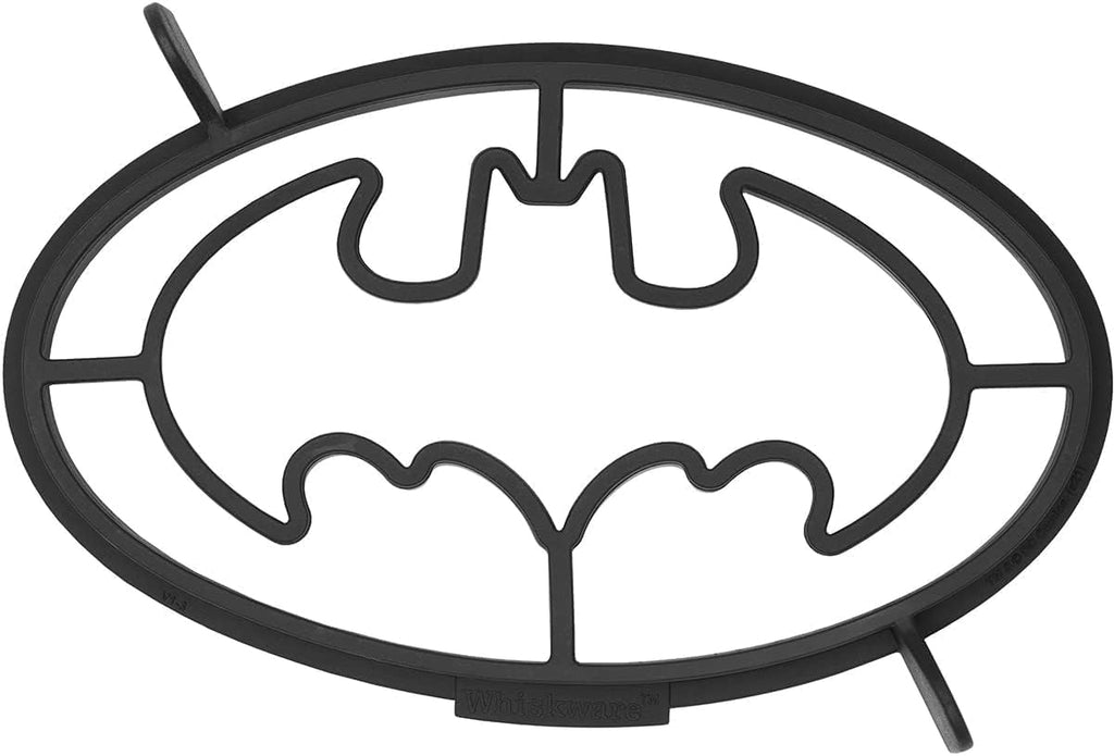 Whiskware Justice League Silicone Pancake Mold and Shaper, Breakfast Art Dishwasher Safe, BPA and Phthalate Free Plastic, Batman