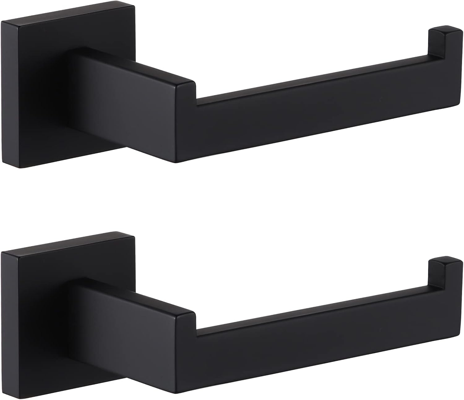 KOKOSIRI Black Toilet Paper Holders Bathroom Toilet Paper Roll Holder SUS304 Stainless Steel Contemporary Wall Mounted, 2 Pack, B2003BK-P2