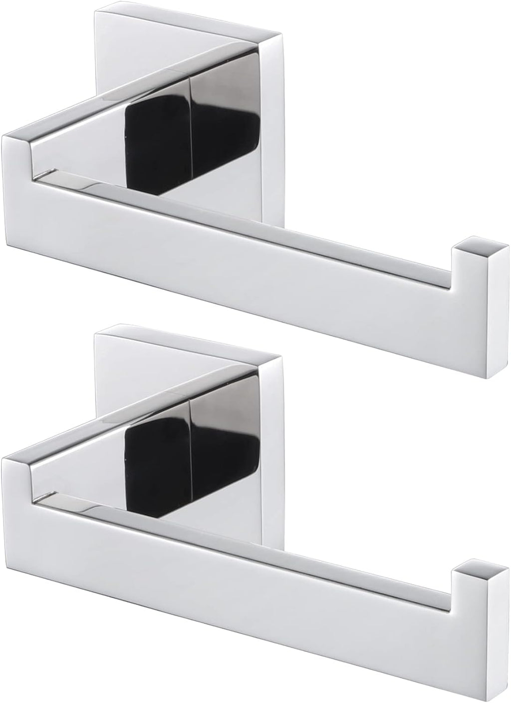 KOKOSIRI Toilet Paper Holder Chrome Toilet Roll Holder for Bathroom Kitchen Washroom T-304 Polished Stainless Steel Wall Mounted, 2 Pack, B2003CH-P2