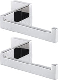 KOKOSIRI Toilet Paper Holder Chrome Toilet Roll Holder for Bathroom Kitchen Washroom T-304 Polished Stainless Steel Wall Mounted, 2 Pack, B2003CH-P2