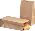 Restaurantware Bag Tek 12 LB Disposable Lunch Bags 100 Sturdy Take-Out Bags - Flat Bottom Great For Restaurants Cafes And Bakeries Brown Kraft Popcorn Bags