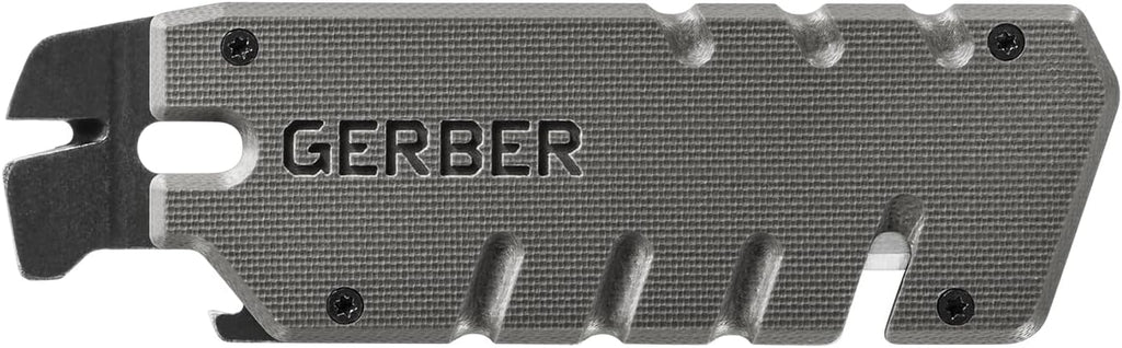 Gerber Gear Prybrid Multi Tool Utility Pocket Knife - Utility EDC Razor Knife with Retractable Blade and Pry Bar - Grey