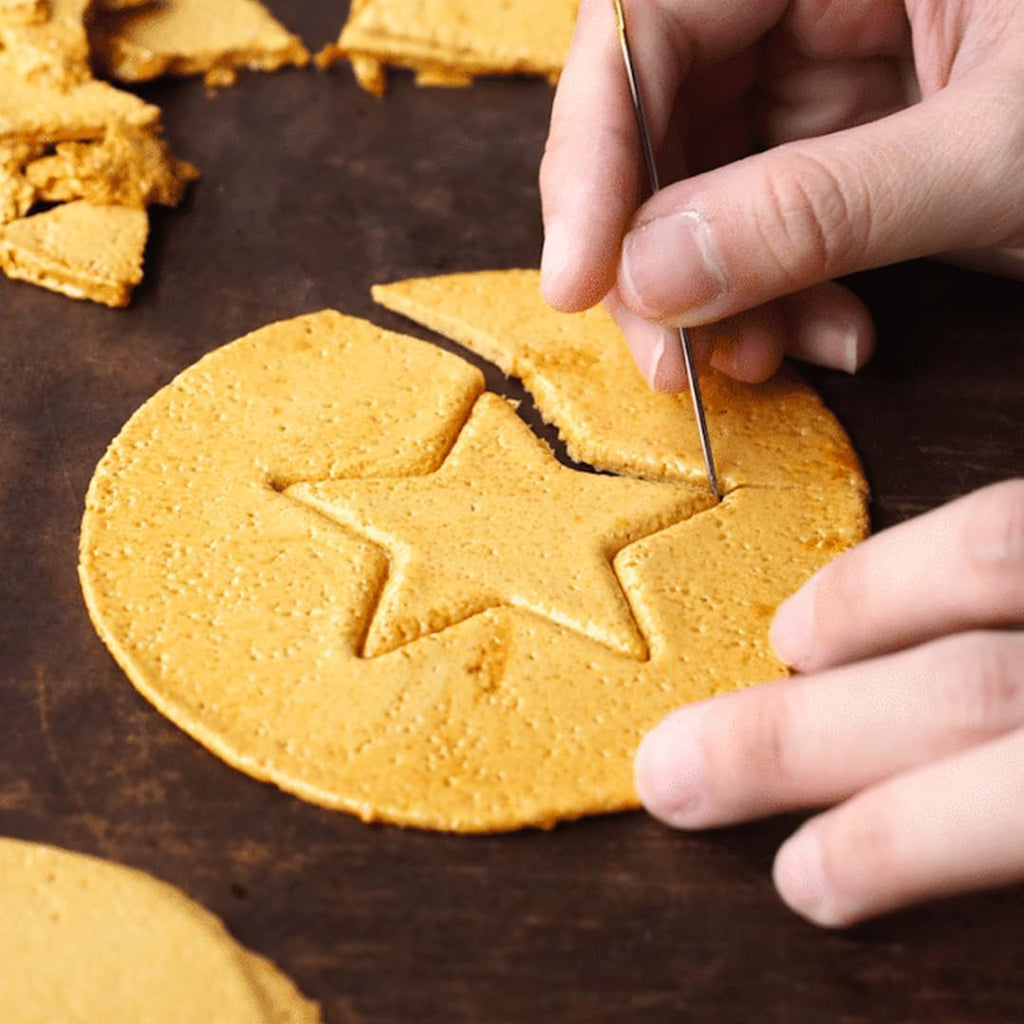 Korean Dalgona Cookie Cutter - Stainless Steel Cookie Cutters Biscuit Molds, Chocolate Molds, Umbrella Star Triangle Circle Cookie Cutter - Sugar Biscuit Kit for Family And Party Game 6PC Set