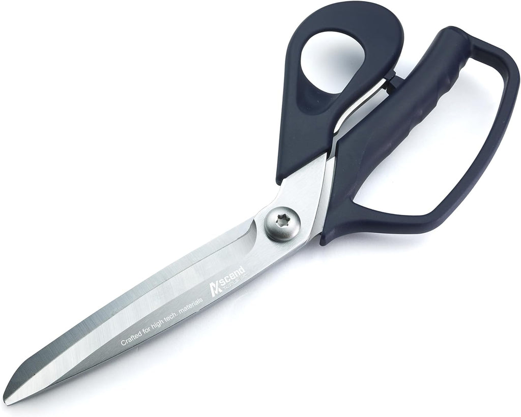 Ascend Tools 10 inch Carbon Steel Shears - Kevlar, Dyneema, Vectran, Spectra, Technora, Nomex, Innegra, Dacron, Fiberglass, Carbon Fiber, Breathers