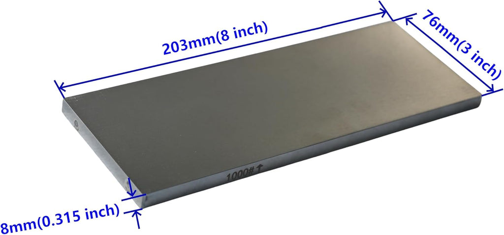 CBN Sharpening Stone 8 inch Double-sided Whetstone Knife Sharpener 8” x 3”, for Sharpening High Speed Steel,Special Steel,for Both Household and Professional Use (400/1000 Grit)