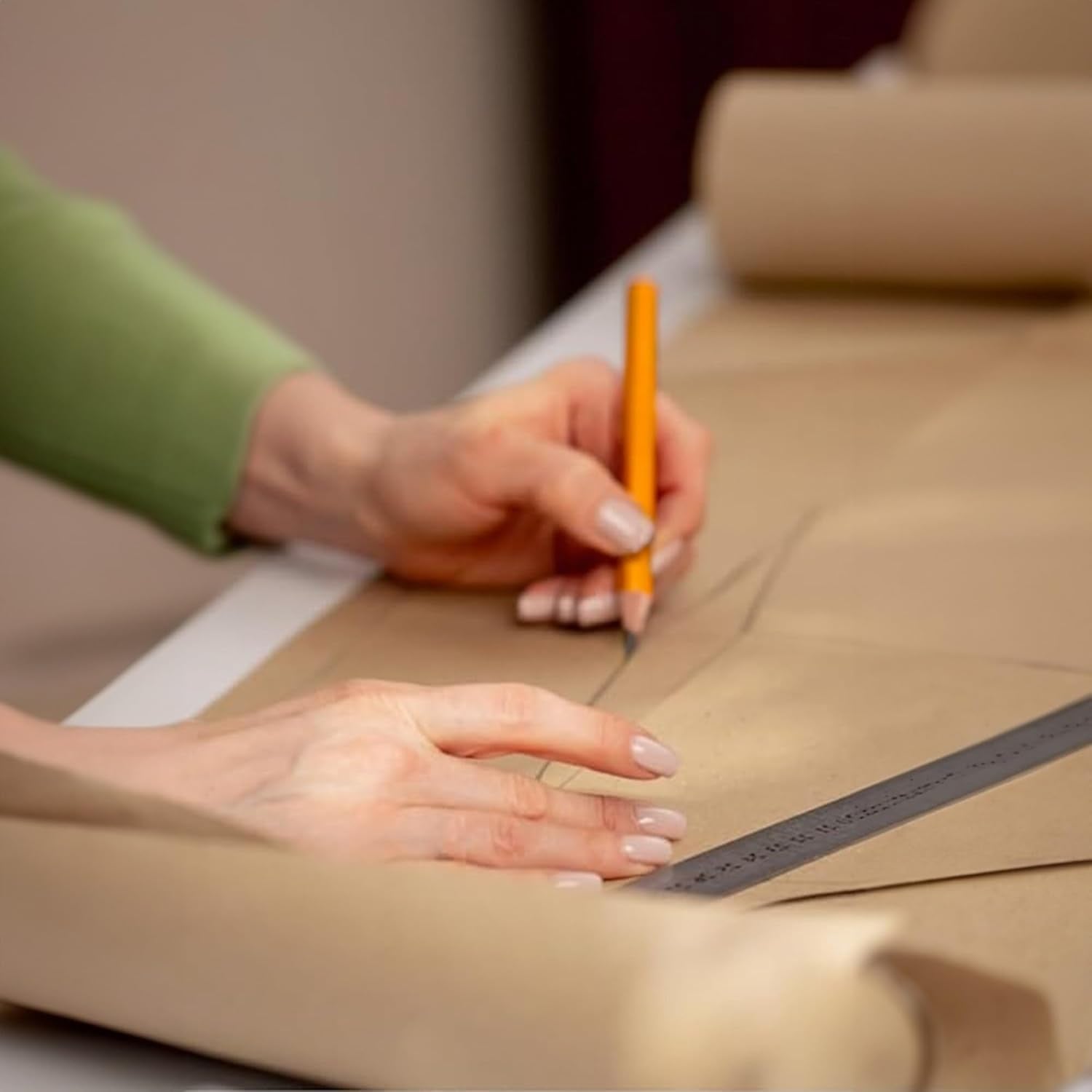 School Smart Butcher Kraft Paper Roll, 40 lb, 36 Inches x 1000 Feet, Brown - 085445