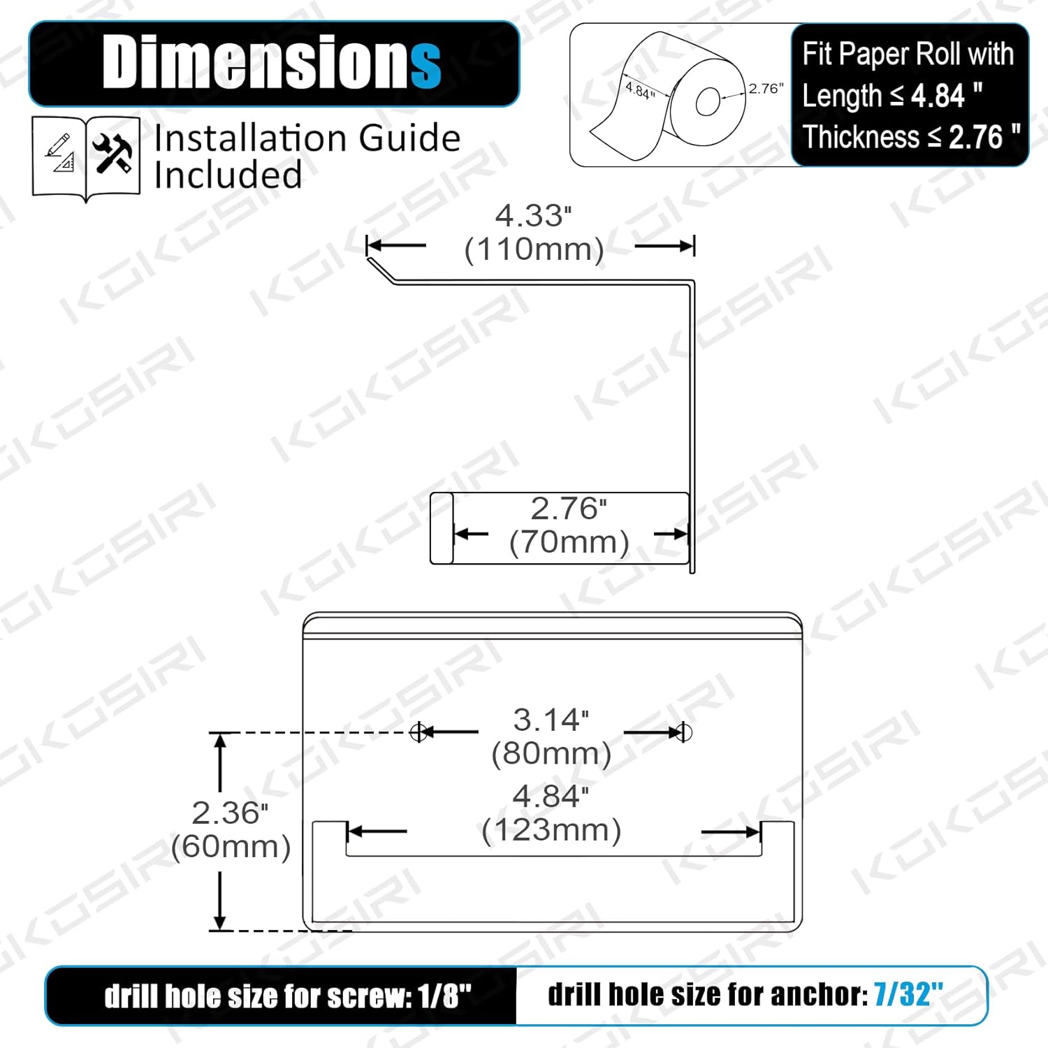 KOKOSIRI Toilet Paper Holder with Shelf Toilet Roll Holder for Bathroom Restroom T-304 Stainless Steel Wall Mounted, Gold Finish, B2010BG