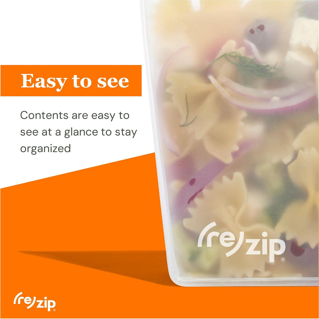 (re) zip 3-Piece TSA-Compliant Travel Bags | Stand-Up Style, Leakproof Storage for Toiletries, Cosmetics, Electronics, Snacks, Carry-On Organization | Quart (1), 2-Cup (1), Snack (1)