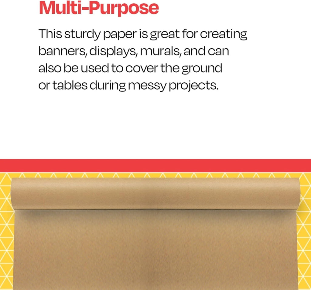 School Smart Butcher Kraft Paper Roll, 40 lb, 36 Inches x 1000 Feet, Brown - 085445