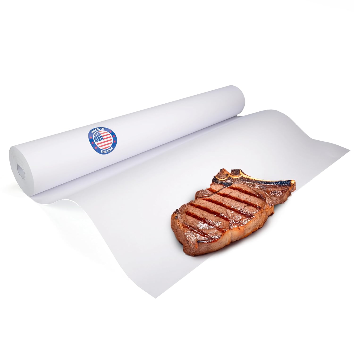 White Butcher Paper 24" x 2160" (180 feet) - USA-Made Natural Butcher Paper Roll for Meat and Fish - Uncoated, Unwaxed & Food-Grade Butcher Material for Smoker, Grilling & BBQ by IDL Packaging