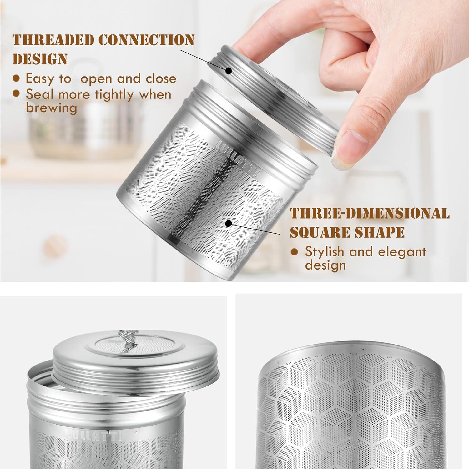 Extra Large Tea Ball Infuser for Pitcher(2 Pack), 18/8 Stainless Steel Tea Steeper, Extra Fine Mesh Tea Strainer Perfect for Brewing Herbs, Iced Tea, Coffee, Cooking Soup