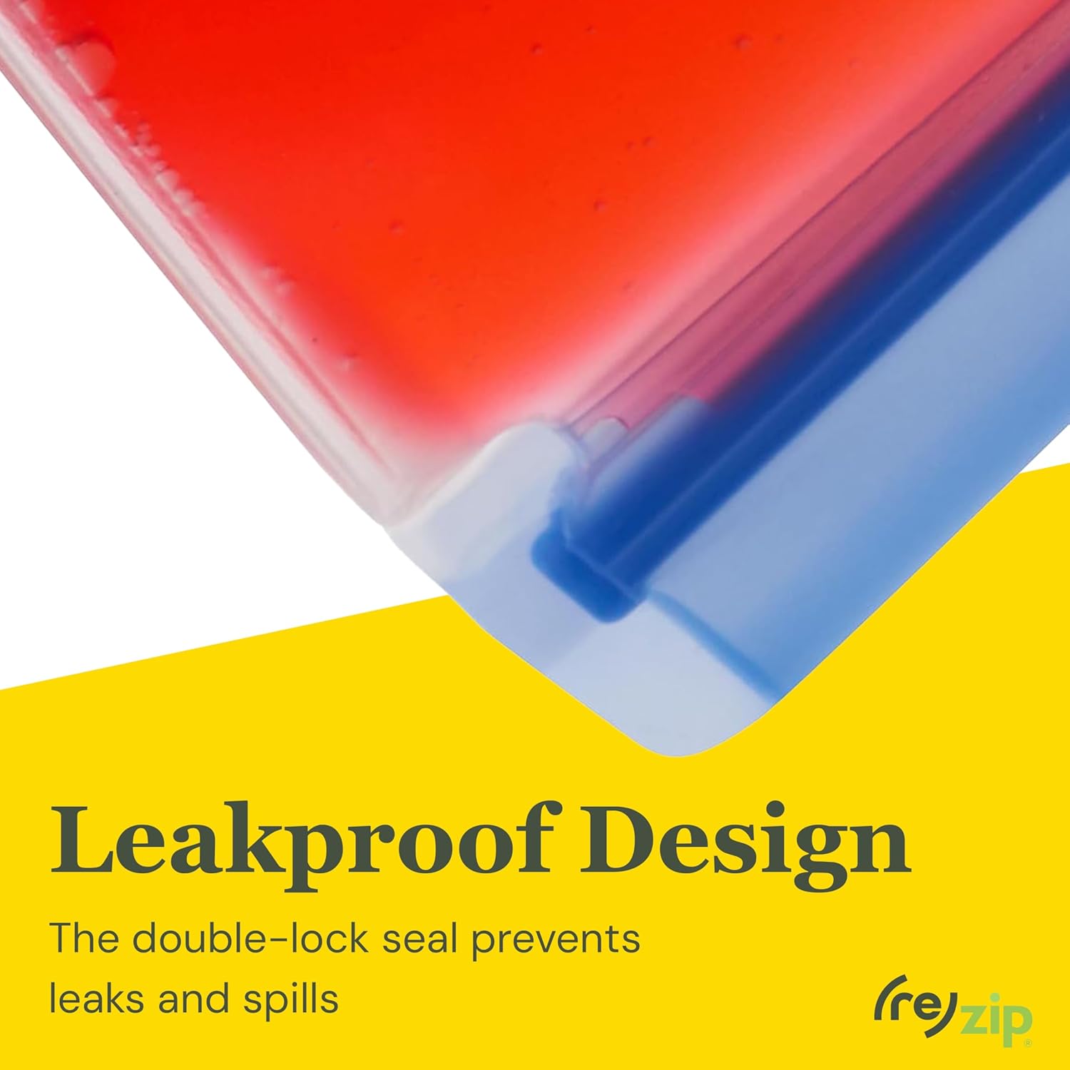 (re) zip Gallon Reusable Bags – BPA-Free, Leak-Proof, 100% Food-Safe PEVA Reusable Gallon Bags for Food Storage, Meal Prep, and Freezer Use, Holds 16 Cups / 128 Fl Oz | 4-Pack (Multi Color)