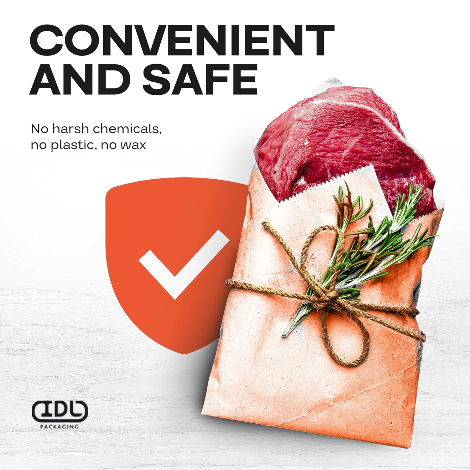 Peach Butcher Paper 18" x 12000" (1000 feet) - USA-Made Natural Butcher Paper Roll for Meat and Fish - Uncoated, Unwaxed & Food-Grade Material for Smoking, Grilling & Barbecue by IDL Packaging