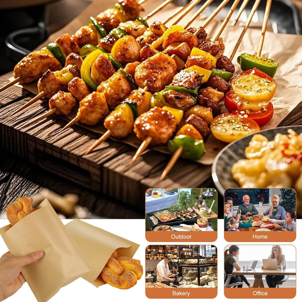 800 Pack Wax Paper Sandwich Bags 8x6 inch Wax Paper Bags, Greaseproof Bag Paper Cookie Bags Bakery Wax Bag for Food, Sandwich, Snacks, Cookie, Candies and More