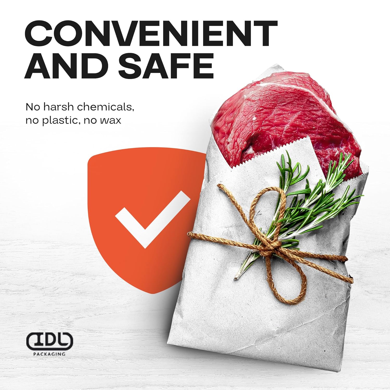 White Butcher Paper 18" x 12000" (1000 feet) - USA-Made Natural Butcher Paper Roll for Meat and Fish - Uncoated, Unwaxed & Food-Grade Material for Smoker, Grilling & BBQ by IDL Packaging