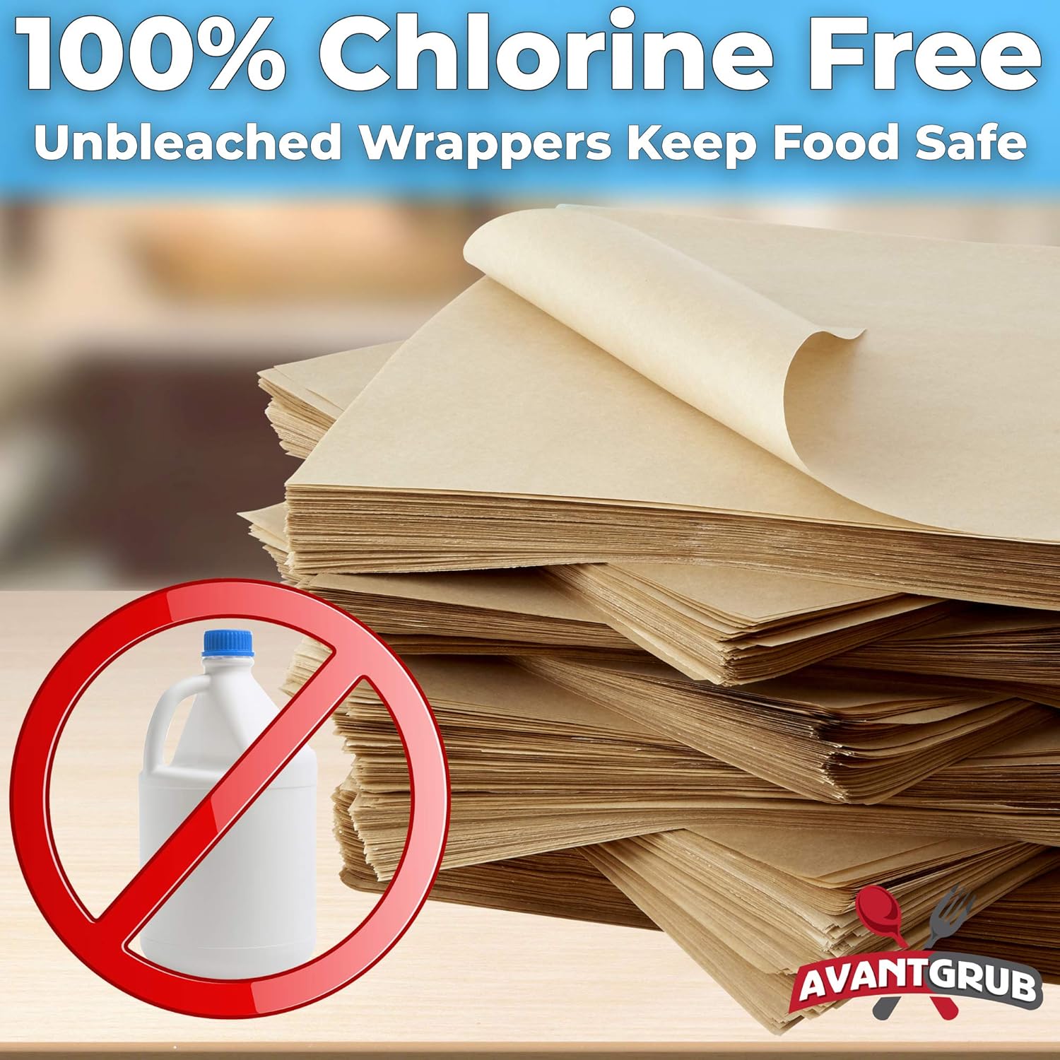 Eco Friendly, Grease Proof 12" x 12" Deli Wrap 500 Pk. Best Kraft Food Wrapping Paper Sheets for Picnic, Festival, Fair or BBQ. Perfect Liner for Tray, Basket or Boat. Quality Bulk Restaurant Supply